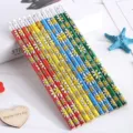 Bunte Sonnenblumen Holzbleistifte mit Radiergummi, süßes Schüler Schreibwaren Set. - Sonnenblumen Bleistift