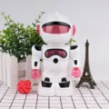 Kreativer Roboter Bleistiftspitzer für Kinder, automatisches süßes Schreibwaren-Werkzeug. - Rot