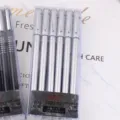 Metall Gelstift Set 0.5mm schwarze Tinte glattes Schreiben silberne Ausführung 12 Stift Box - Silber