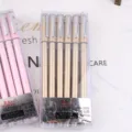 Metall Gelschreiber 0.5mm schwarze Tinte 12 Stueck Set schicke Buero Schreibstifte Box - Gold