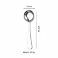 Cuillère à soupe en acier inoxydable avec dimensions, design de manche oblique pour le dîner. - 316# Cuillère Ronde à Manche Incliné 14cm