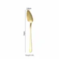 Cuchara para pastel de acero inoxidable dorado postre elegante utensilio de cocina 14cm - Cuchara para Pastel
