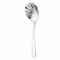 Cuillère de service coquillage en acier inoxydable, design élégant pour cuisine et table. - Cuillère Coquillage Élégante (Uni) / Argent