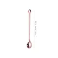 Cuillère ronde en acier inoxydable or rose avec trou de suspension variante 15.3cm cuisine - Or rose