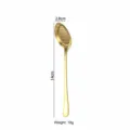 Elegante cuchara chapada en oro de acero inoxidable 304 para café, postres y frutas. - Cuchara de fresa