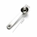 Stainless steel measuring spoon for kitchen baking, durable coffee powder scoop kitchen tool. - CS20 Round Hole Silver 5ML