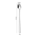 Cuillère de service longue martelée en acier inoxydable, vaisselle de cuisine durable. - Pelle à glaçons pointue / Argent