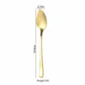 Estilo europeo acero inoxidable 304 chapado en oro cuchara para fruta y postre - Cuchara para Fruta