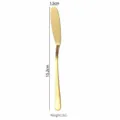 Cuchillo de mantequilla de acero inoxidable dorado, esparcidor elegante de 15.2 cm. - Cuchillo de Mantequilla