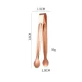 Stainless steel ice tong rose gold sugar tong kitchen bar tool 15cm length compact durable - L / Rose Gold