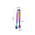 Colorful stainless steel mini ice tong sugar tong for kitchen restaurant 11cm length - S / AB Color