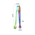 Rainbow stainless steel ice tong for bar kitchen, durable sugar clip with compact size. - L / AB Color