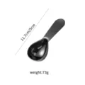Cuillère à café doseuse courte en acier noir avec échelle de mesure 73g 11.7cm - 30ml / Noir