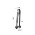 Stainless steel ice tong for bar and kitchen use, sugar cube tong with ergonomic handle. - S / Black