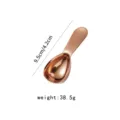 Cuillère à café doseuse en acier inoxydable manche court or rose pour la cuisine pro - 15ml / Or rose
