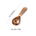 Cuillère à mesure à café courte en acier inoxydable or rose avec des marquages de capacité. - 30ml / Or rose