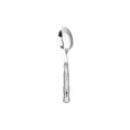 Cuillère en acier inoxydable avec manche en bambou, 16x3.2cm, élégant couvert de table. - Cuillère à Dessert Pointue / Argent