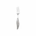 Fourchette de table en acier inoxydable avec design de poignee plume, argenterie argente. - Fourchette de Table Manche Plume / Argent