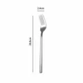 Fourchette de table en acier inoxydable à manche rond épais, matériau 304 durable. - Fourchette à Dîner Argentée (304#)