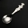 Cuillère à soupe en acier inoxydable avec manche personnage créatif, vaisselle durable maison. - Cuillère à Tête Ronde 304