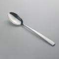 Cuillère à dîner moderne en acier inoxydable avec manche carré, cuillère de table polie - Cuillère à Dîner Argent