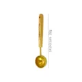 Cuillère mesure en acier inoxydable et bois de hêtre avec échelle pour pâtisserie. - 8ml / Or