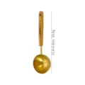 Cuillère mesure en acier inoxydable avec manche en bois 25ml outil de cuisson 15.6cm - 25ml / Or