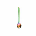 Mini cuillère à café arc-en-ciel en acier inoxydable petite cuillère ronde de 8.3cm - 8cm Petit / Arc-en-ciel