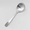 Stainless Steel Hammered Texture Dining Serving Spoon Big Head Soup Spoon 16.8x4.3cm - Satin Hammered Large