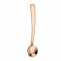 Rose gold stainless steel mini round spoon, 13cm length, ideal for coffee and seasoning. - 13cm Large / Rose Gold