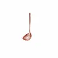 Rose gold stainless steel slotted spoon kitchen strainer, short handle, compact and practical. - Short Handle Colander / Rose Gold