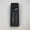 Set de couverts cuillere et baguettes en acier inoxydable avec coffret cadeau noir. - Baguettes et Cuillère Plaqué Noir avec Boîte Cadeau