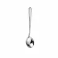 Cuchara de servicio de acero inoxidable martillado, 19.7cm cubierto plateado cocina. - Cuchara Redonda N.º 1 / Plateado