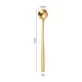 Cuchara de servicio martillada dorada de acero inoxidable 304, artículo de 21 cm. - Cucharas para hielo de cabeza redonda / Dorado