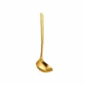 Cuchara de servir de acero inoxidable dorada asa texturizada cucharón de sopa 21,5 cm - Cuchara de Sopa Concha / Dorado