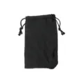 Sac de rangement a cordon en coton noir pochette portable pour accessoires de voyage - Sac en toile de jute / Noir