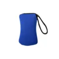 Pochette de rangement portable bleue avec fermeture eclair noire et laniere main. - Sac Oreiller / Bleu