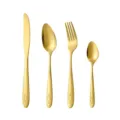 Ensemble de couverts en acier inoxydable doré couteau fourchette cuillère 4 pcs - Ensemble de Quatre Pièces en Or