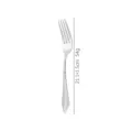 Fourchette de table occidentale en acier inox avec manche gaufré, argent, 21,1x1,5cm 54g - Fourchette de Table Argent