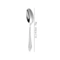 Cuisine cuillère à soupe en acier inoxydable avec élégant manche gaufré 21.1x4.3cm - Cuillère de Table Argent
