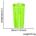 Decoración colgante de flecos neón para fiesta techo DIY longitud 2.1m estilo ligero - Seda Recta - Verde Neón (Anillo Colgante de Flecos Verde Neón) / 1 Pieza