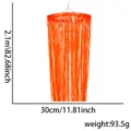 guirnalda con flecos neón colgante techo fiesta naranja 2,1m gran decoración - Seda Recta - Naranja Neón (Anillo Colgante de Flecos Naranja Neón) / 1 Pieza