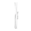 Stainless steel dinner knife modern slim handle table knife luxury tableware 23cm. - Dinner Knife / Silver