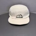 Hochwertige japanische Baseballcap mit kurzer Krempe Outdoor Freizeithut Segeltuch - Verstellbar / Beige