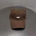 Brown cat ear baseball hat featuring cute design and soft top for daily casual street wear. - Adjustable / Coffee