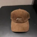 Brown casual cotton baseball cap for women, stylish duckbill sun hat with letter embroidery. - Adjustable / Coffee