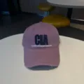 Paarse gewassen katoenen honkbalpet met geborduurd letterontwerp, casual stijl voor dames en heren. - Verstelbaar / Paars