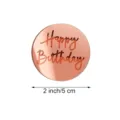 Ροζ χρυσό ακρυλικό Happy Birthday τοππερ τούρτας δίσκος 5 εκ διακόσμηση πάρτι. - Στυλ Γενεθλίων 1 / Ροζ χρυσό
