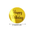 Décoration de gâteau ronde en acrylique doré Joyeux Anniversaire 2 pouces insert de fête - Style Anniversaire 2 / Or
