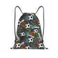 Sac a dos cordon en polyester avec motif de ballon de football pour le sport et les loisirs. - Style Imprimé Géométrique Football (jiayingskd200)